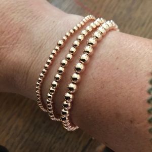 Set of 3 Rose Gold Filled Stretch Bracelets 😊